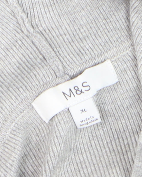 Marks and Spencer Men’s Grey XL Full Zip Cotton Hooded Jumper