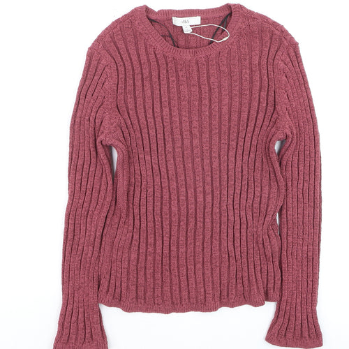 Marks and Spencer Women’s Purple Ribbed Knit Jumper Size M