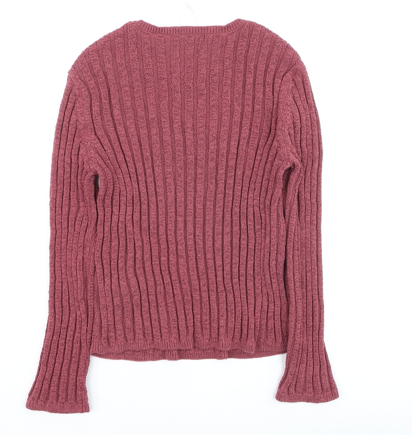 Marks and Spencer Women’s Purple Ribbed Knit Jumper Size M