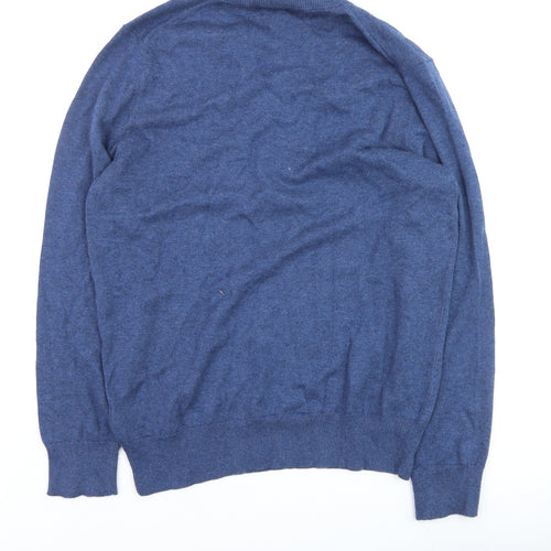 Marks and Spencer Men’s Blue Pure Cotton V-Neck Jumper M