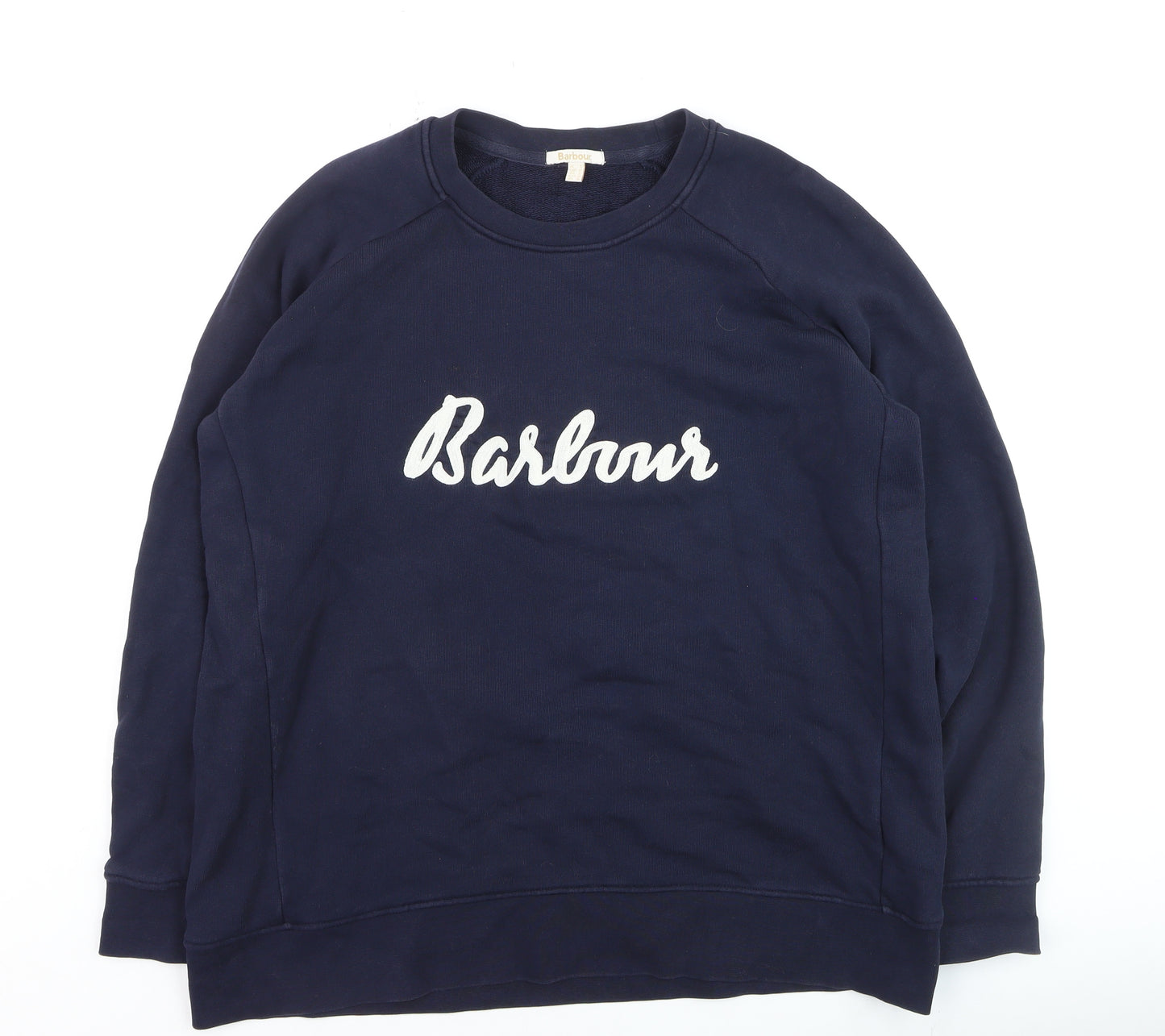 Barbour Women's Navy Blue Crew Neck Pullover Jumper Size 16