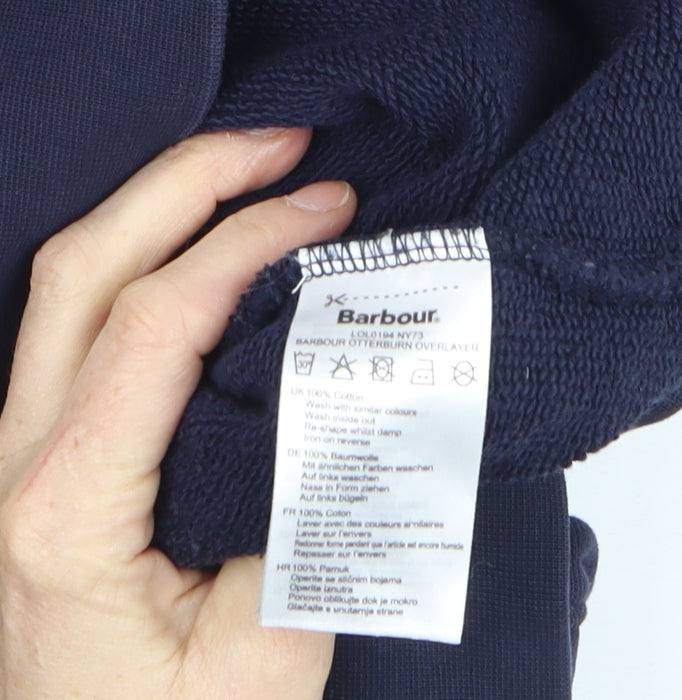 Barbour Women's Navy Blue Crew Neck Pullover Jumper Size 16