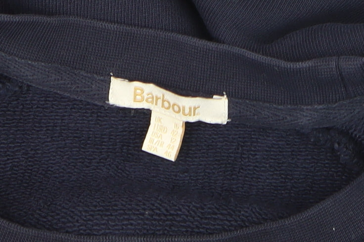 Barbour Women's Navy Blue Crew Neck Pullover Jumper Size 16