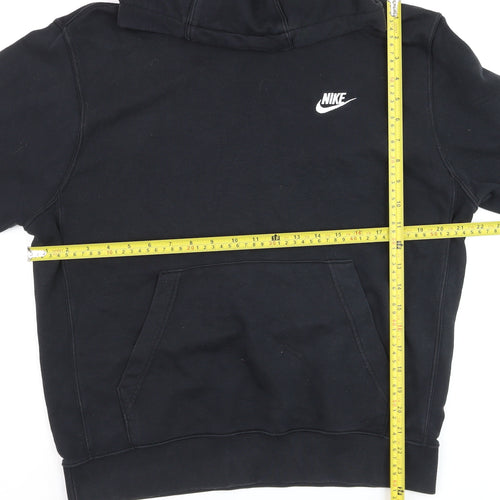 Nike Men's Black Pullover Hoodie Medium Logo Fleece Sweatshirt