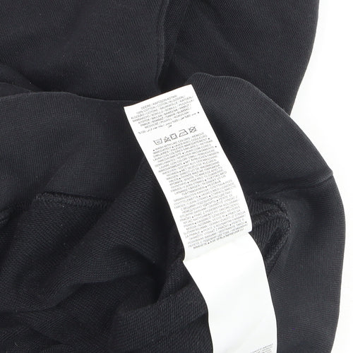 Nike Men's Black Pullover Hoodie Medium Logo Fleece Sweatshirt