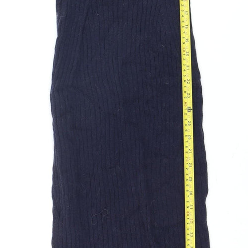 Episode Women Blue Wool Knit Bodycon Midi Dress Size S