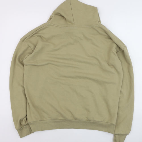 Chelsea Peers Men's Beige Pullover Hoodie Medium Logo Cotton Blend