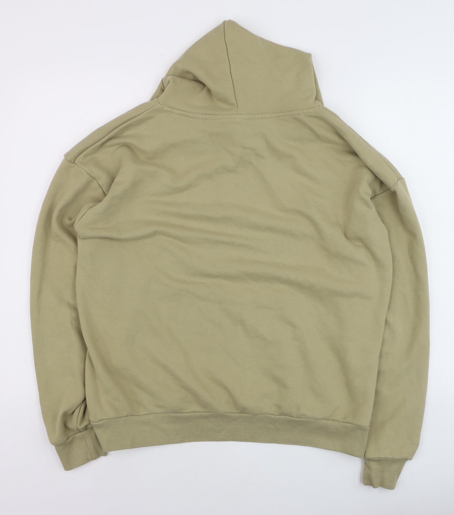 Chelsea Peers Men's Beige Pullover Hoodie Medium Logo Cotton Blend