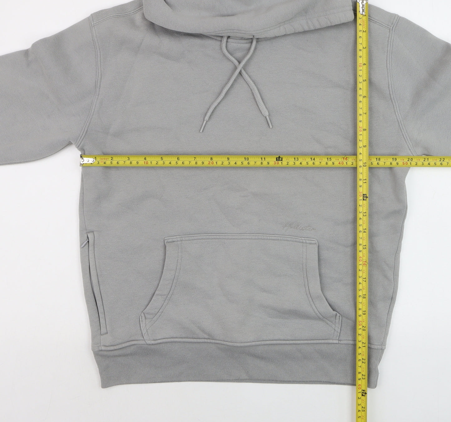 Hollister Mens Grey Relaxed Fit Pullover Hoodie XS