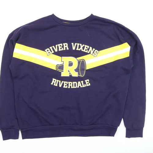 Riverdale Men’s Blue Pullover Sweatshirt L Graphic College Style