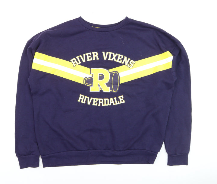 Riverdale Men’s Blue Pullover Sweatshirt L Graphic College Style