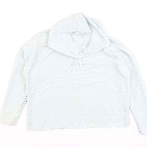 Pull & Bear Women’s Light Blue Pullover Hoodie Size S Relaxed Fit