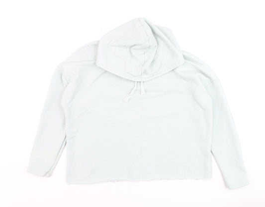 Pull & Bear Women’s Light Blue Pullover Hoodie Size S Relaxed Fit