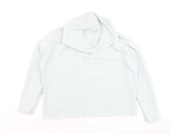 Pull & Bear Women’s Light Blue Pullover Hoodie Size S Relaxed Fit
