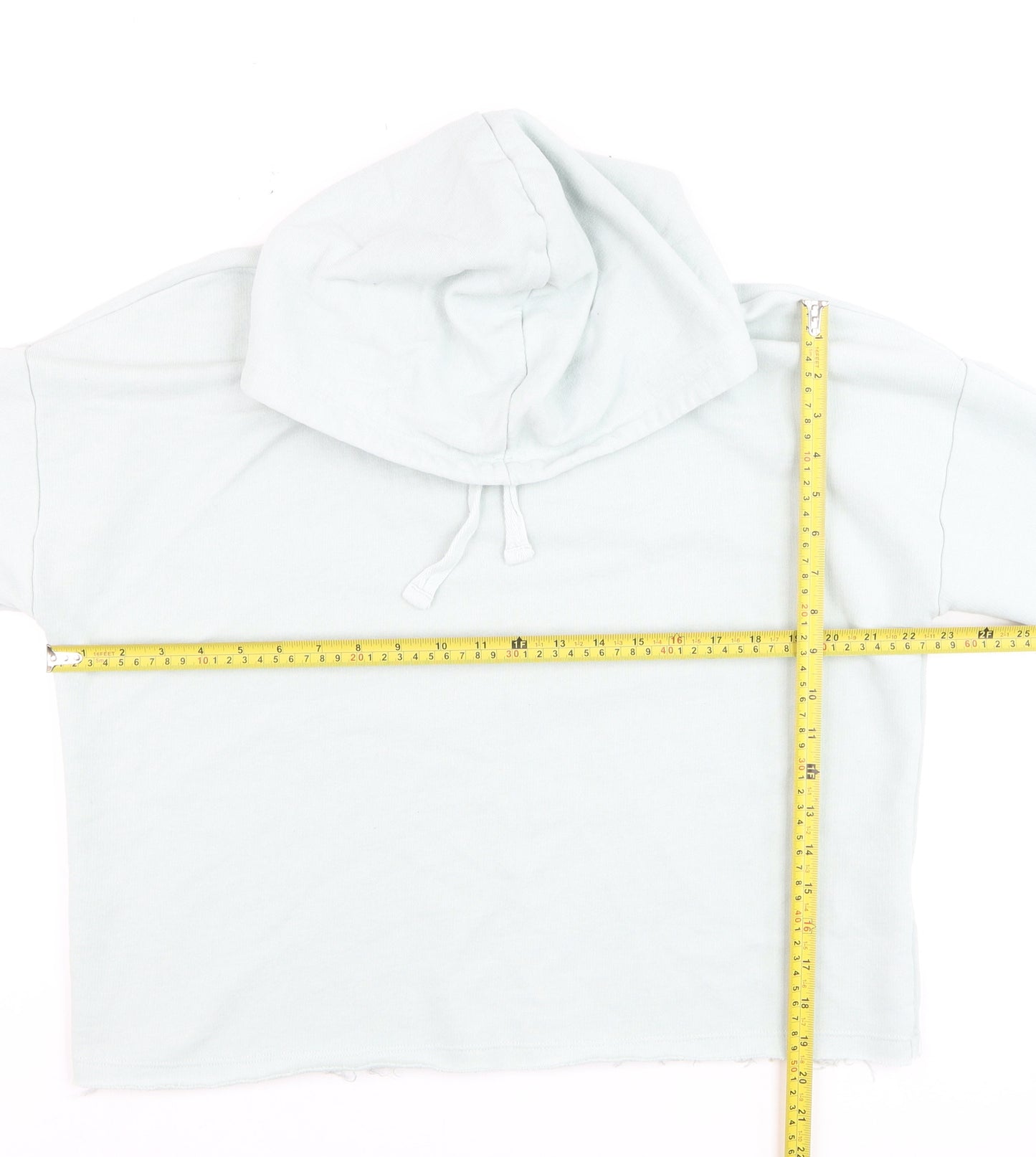 Pull & Bear Women’s Light Blue Pullover Hoodie Size S Relaxed Fit