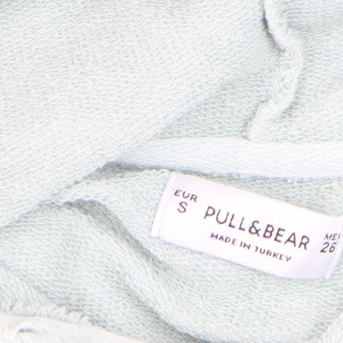 Pull & Bear Women’s Light Blue Pullover Hoodie Size S Relaxed Fit