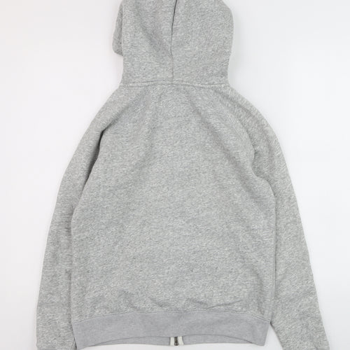 Jack Wills Womens Grey Full Zip Hoodie Size 10 Cotton Blend