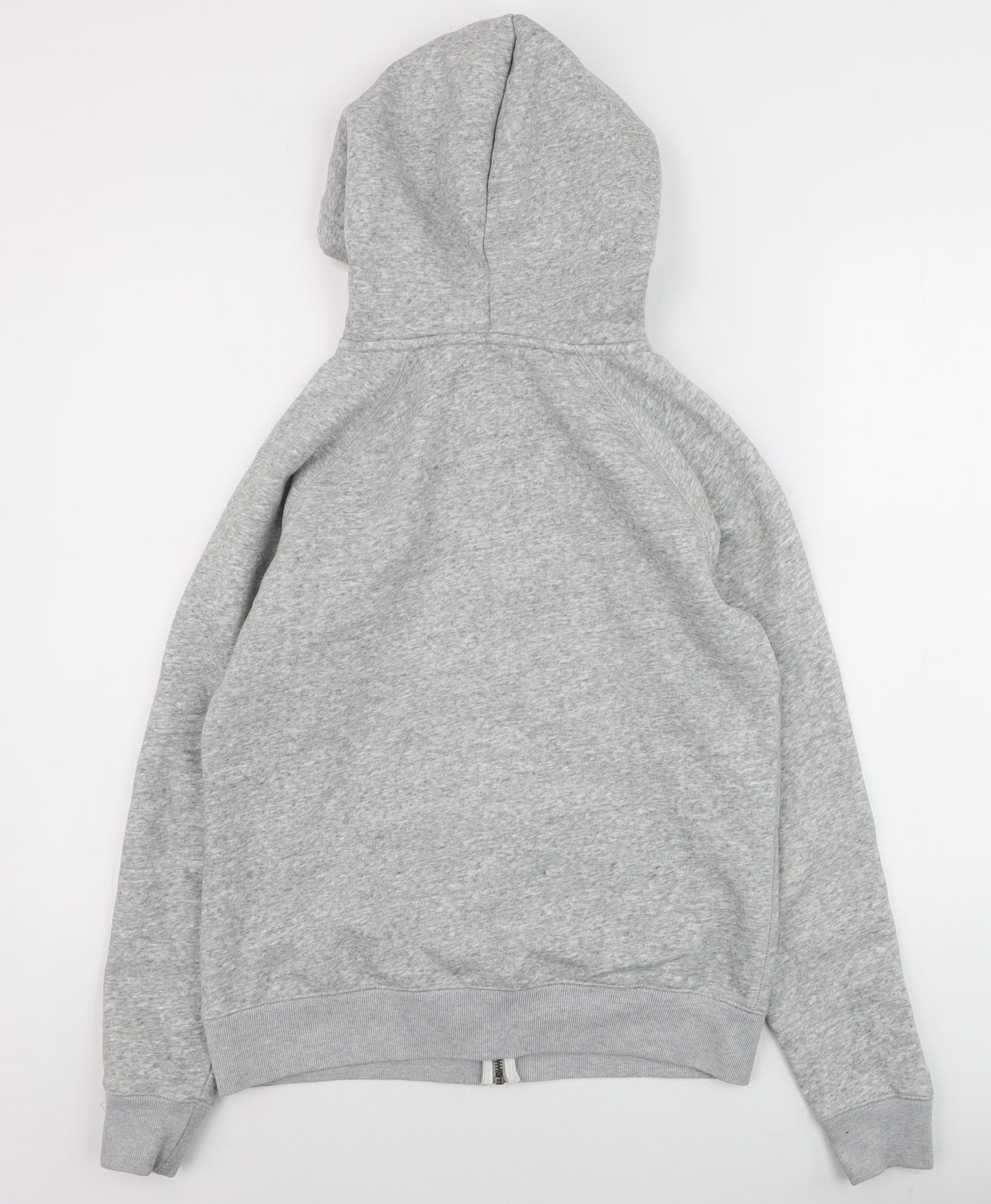 Jack Wills Womens Grey Full Zip Hoodie Size 10 Cotton Blend