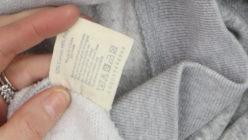 Jack Wills Womens Grey Full Zip Hoodie Size 10 Cotton Blend