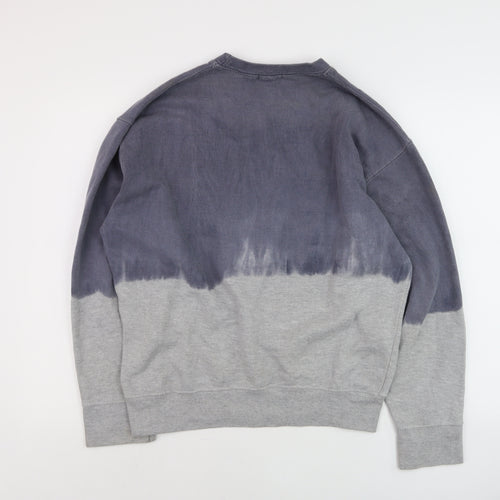 Boohoo Womens Grey Dip Dye Omaha 1992 Graphic Pullover Sweatshirt M