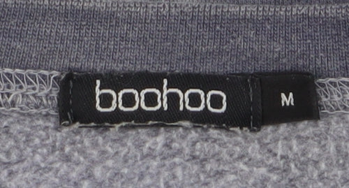 Boohoo Womens Grey Dip Dye Omaha 1992 Graphic Pullover Sweatshirt M