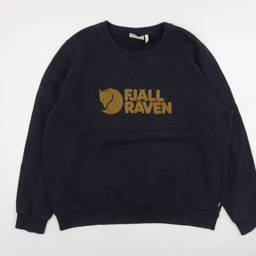Fjällräven Women's Navy Blue Crew Neck Pullover Sweatshirt XL