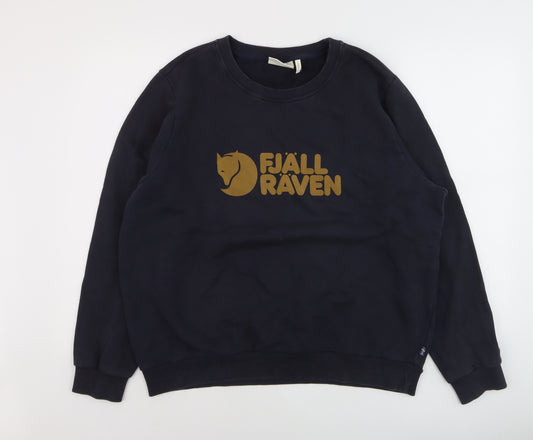 Fjällräven Women's Navy Blue Crew Neck Pullover Sweatshirt XL