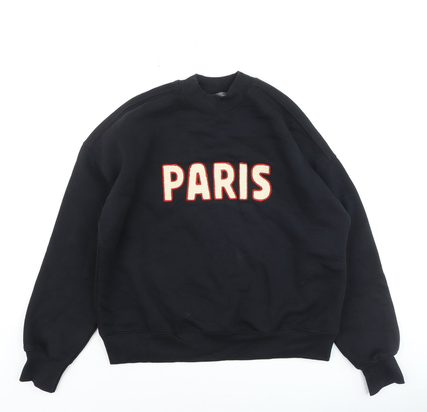 Mint Velvet Boys Black Paris Pullover Fleece Sweatshirt Size S