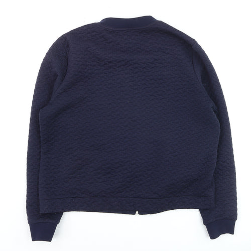 Marks and Spencer Men's Navy Bomber Jacket Size L Polyester Cotton Blend