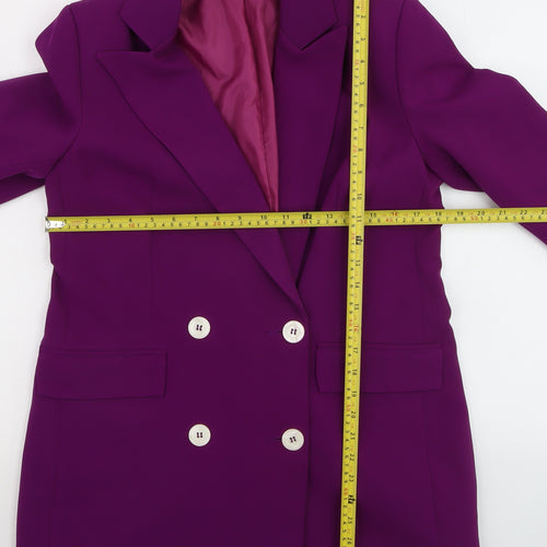 Topshop Women’s Purple Double Breasted Blazer Jacket UK 12