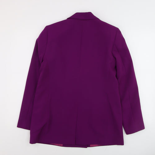 Topshop Women’s Purple Double Breasted Blazer Jacket UK 12