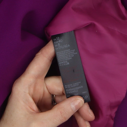 Topshop Women’s Purple Double Breasted Blazer Jacket UK 12