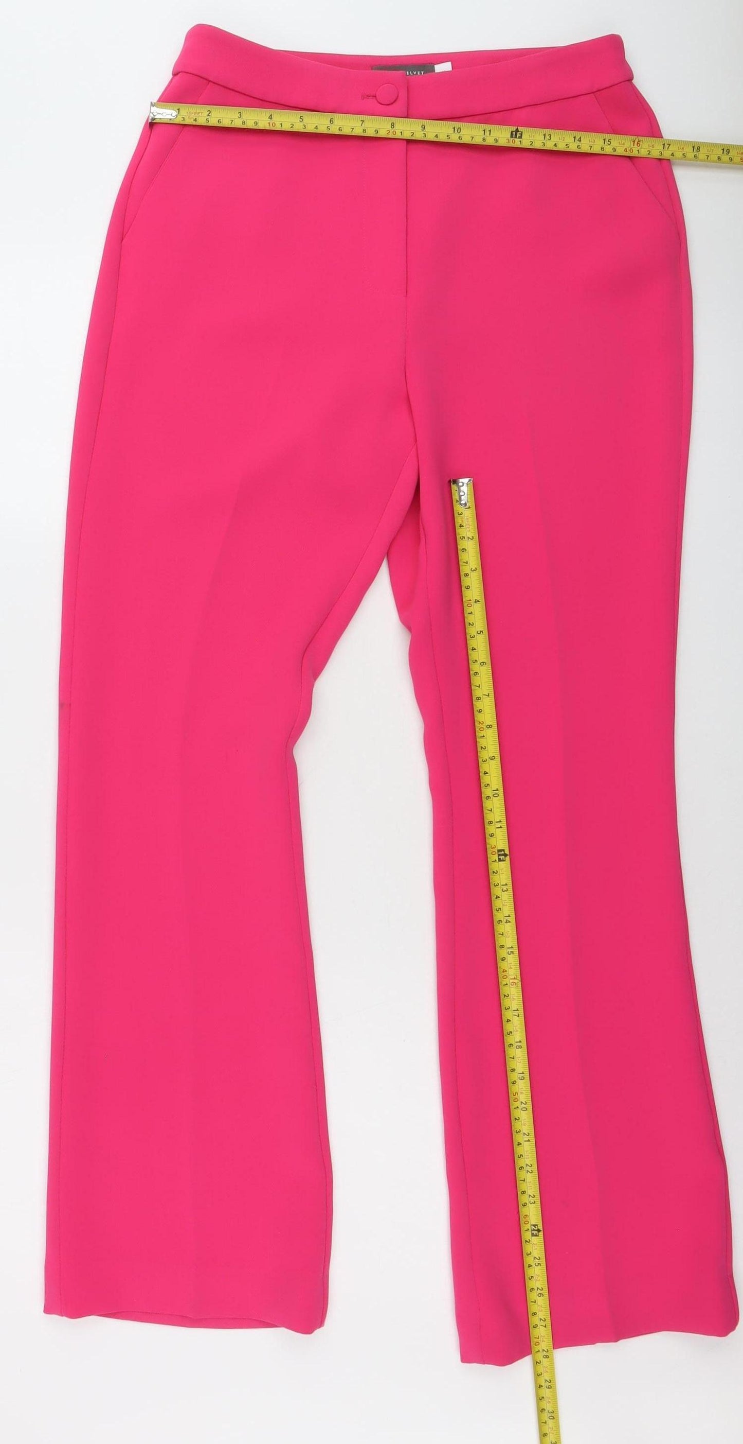Mint Velvet Women’s Pink Dress Trousers UK 12 Slim Tailored