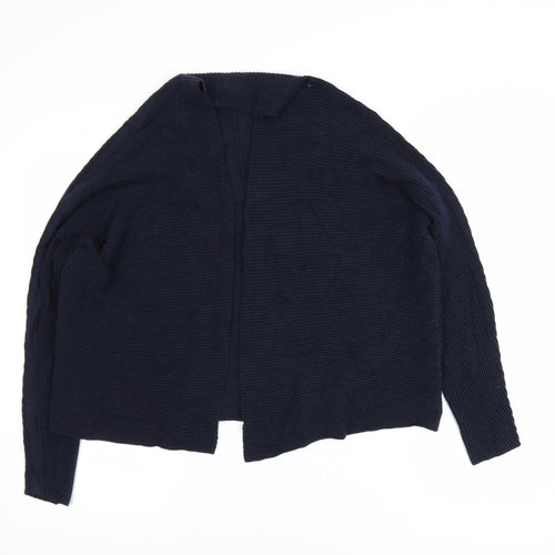 Principles by Ben de Lisi Women Navy Long Sleeve Open Cardigan L