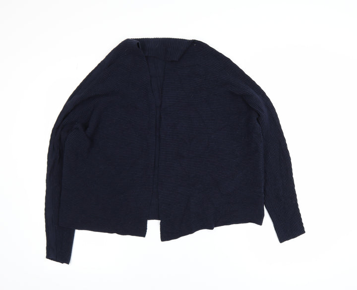 Principles by Ben de Lisi Women Navy Long Sleeve Open Cardigan L