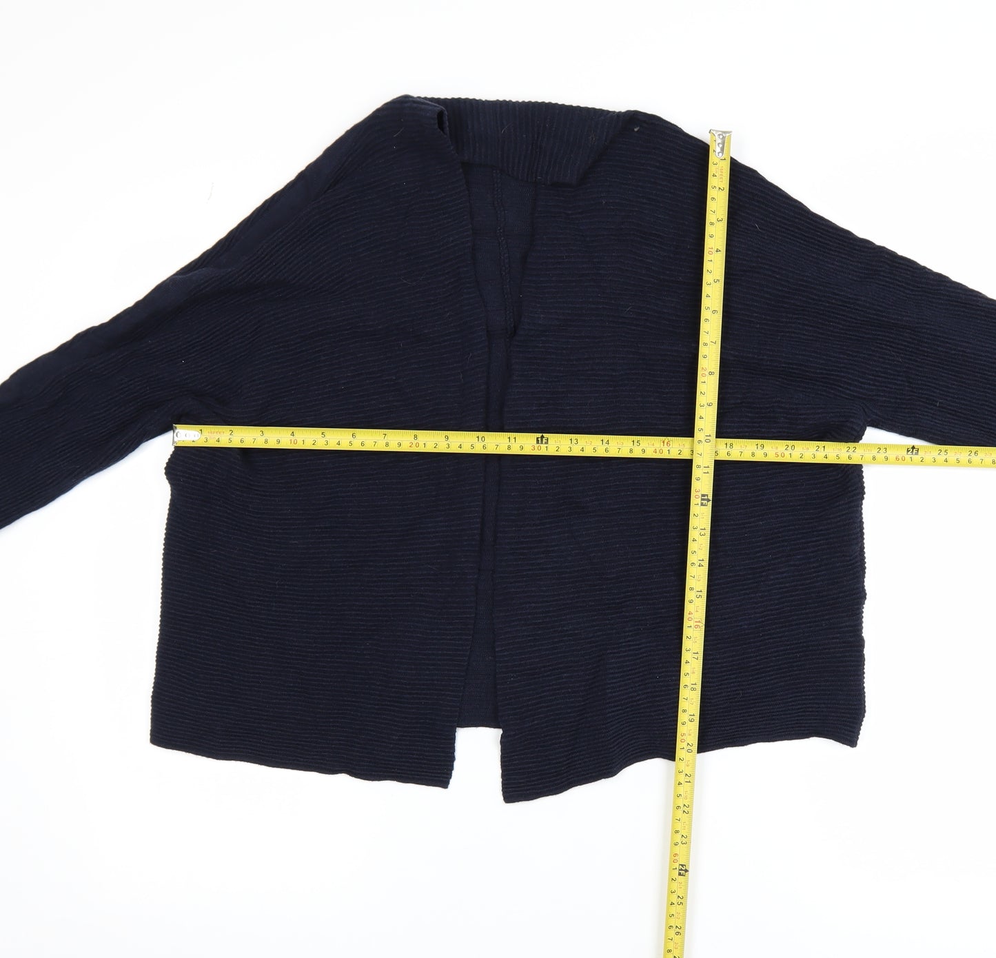 Principles by Ben de Lisi Women Navy Long Sleeve Open Cardigan L