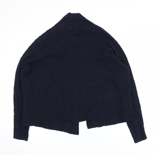 Principles by Ben de Lisi Women Navy Long Sleeve Open Cardigan L