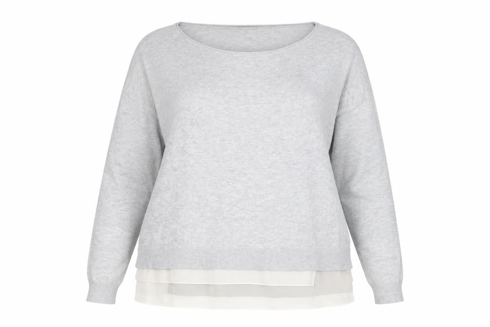 Mint Velvet Women's Grey Tunic Long Sleeve Jersey Blouse Size 18