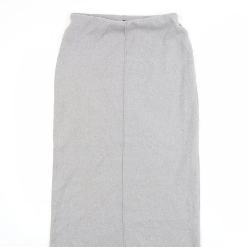 Zara Women Grey Knit Midi Pencil Skirt Size S