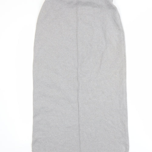 Zara Women Grey Knit Midi Pencil Skirt Size S