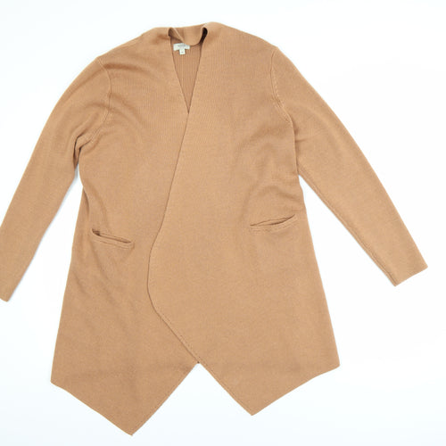 Hoss Intropia Women's Beige Wool Blend Open Cardigan M