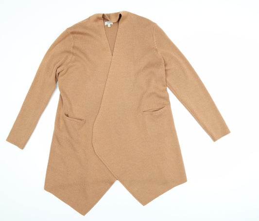 Hoss Intropia Women's Beige Wool Blend Open Cardigan M