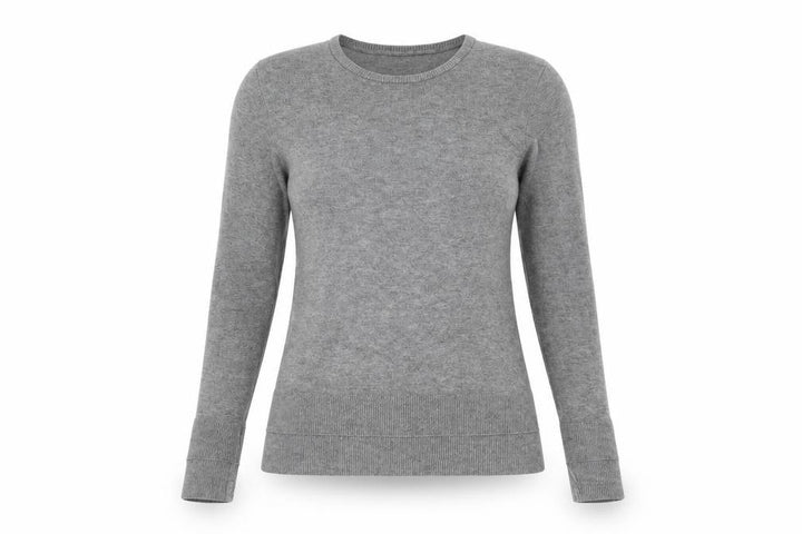 Mango Women Grey XS Pullover Jumper Long Sleeve Knit Viscose Blend
