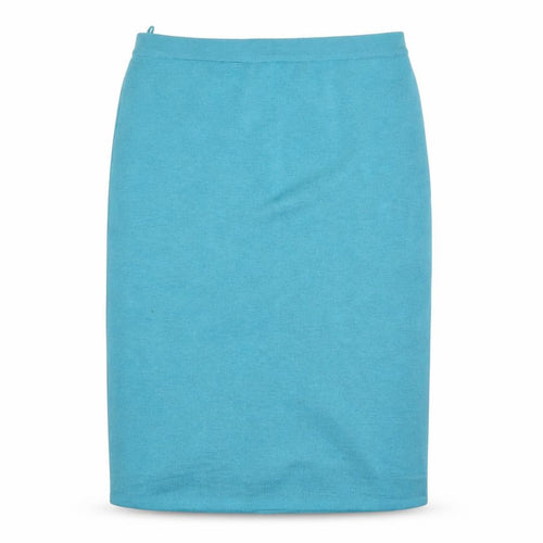 Grazia Women’s Blue Midi Wool Blend Pencil Skirt Size 18