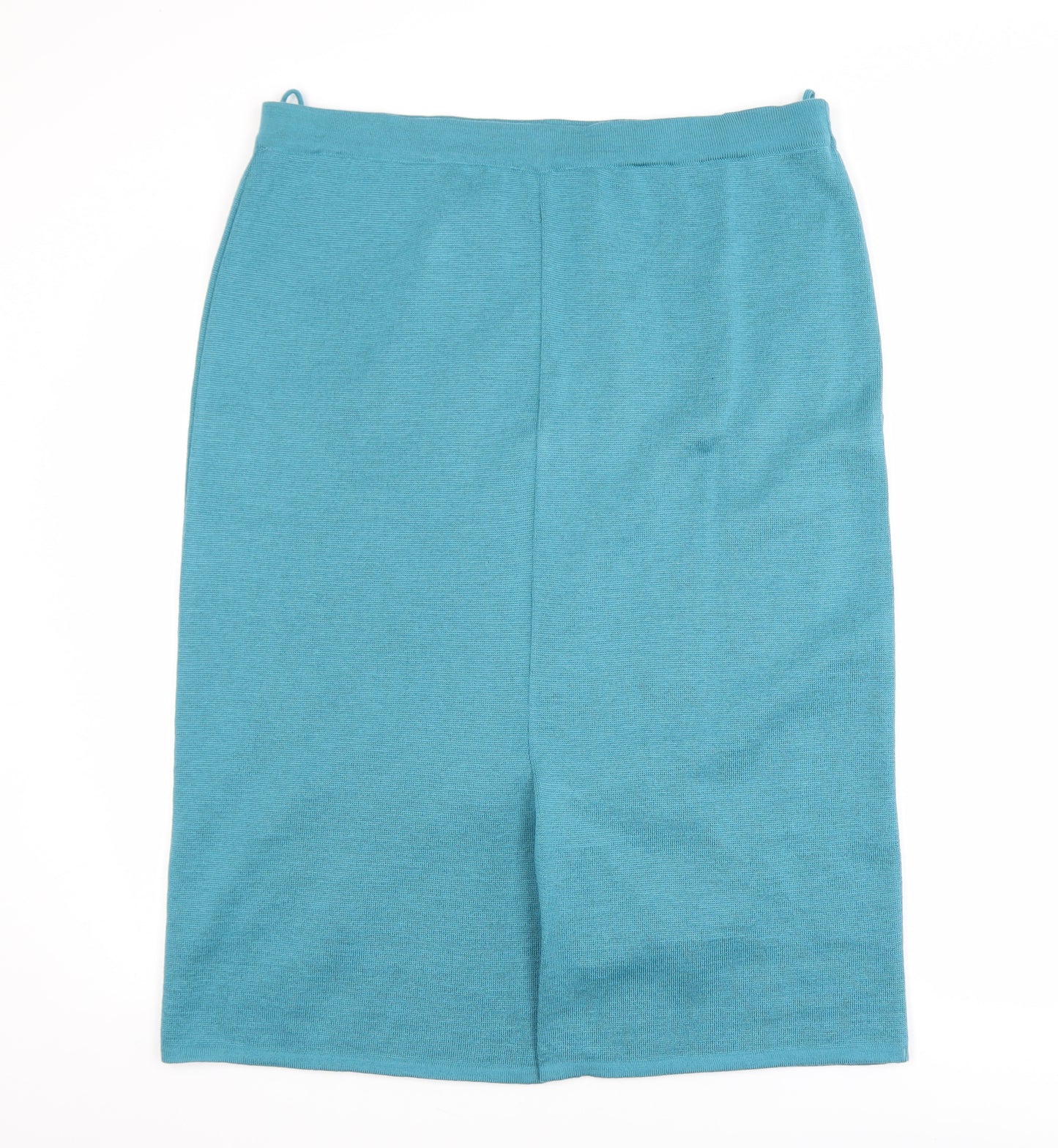 Grazia Women’s Blue Midi Wool Blend Pencil Skirt Size 18