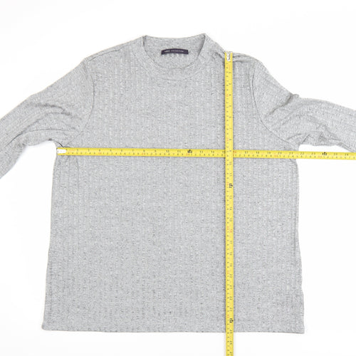 Marks and Spencer Women’s Grey Long Sleeve Waffle Knit Pullover Jumper Size 22