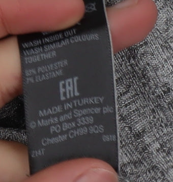 Marks and Spencer Women’s Grey Long Sleeve Waffle Knit Pullover Jumper Size 22