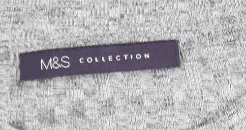 Marks and Spencer Women’s Grey Long Sleeve Waffle Knit Pullover Jumper Size 22