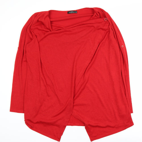 Zanzea Women Red Plus Size 5XL Wrap V-Neck Lightweight Jumper