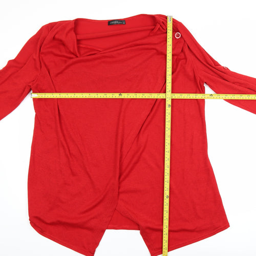 Zanzea Women Red Plus Size 5XL Wrap V-Neck Lightweight Jumper